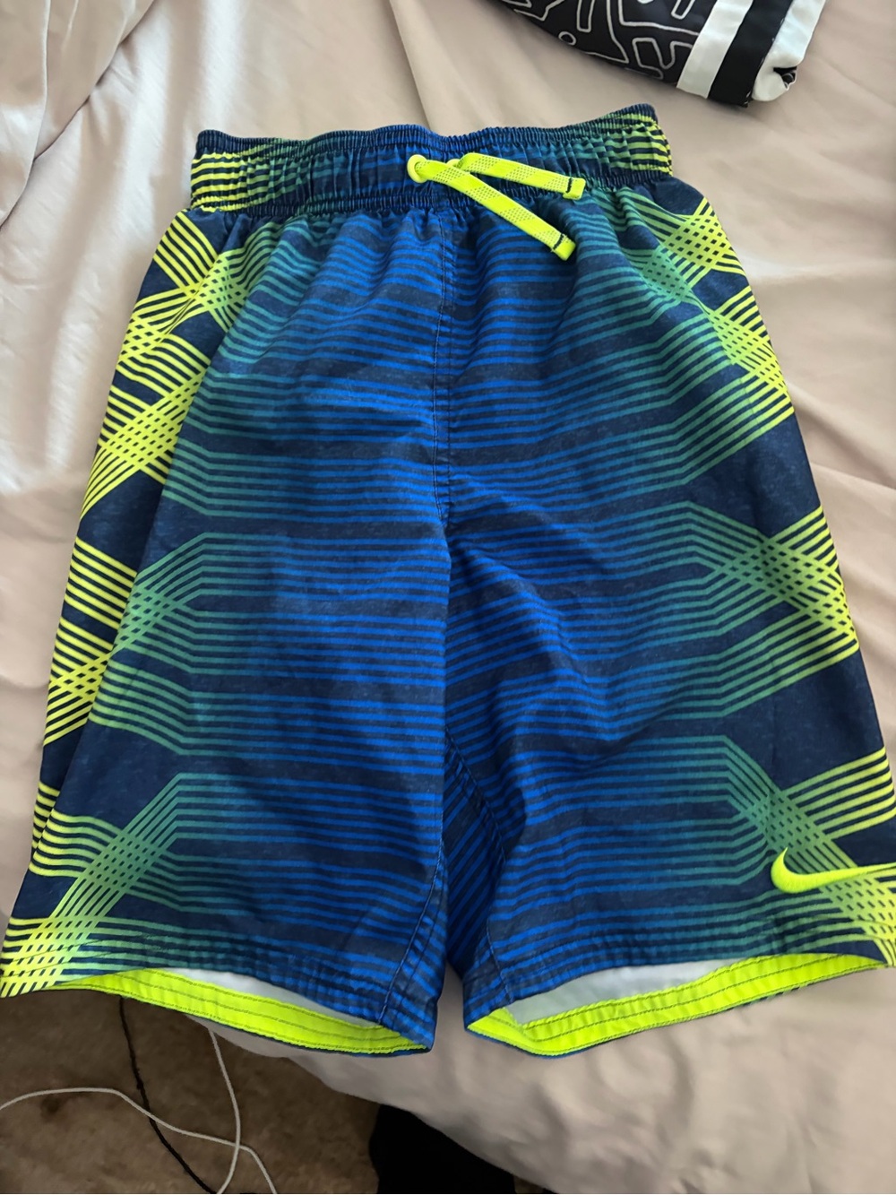 Nike Blue & Neon Yellow/Green Boys' Swimwear